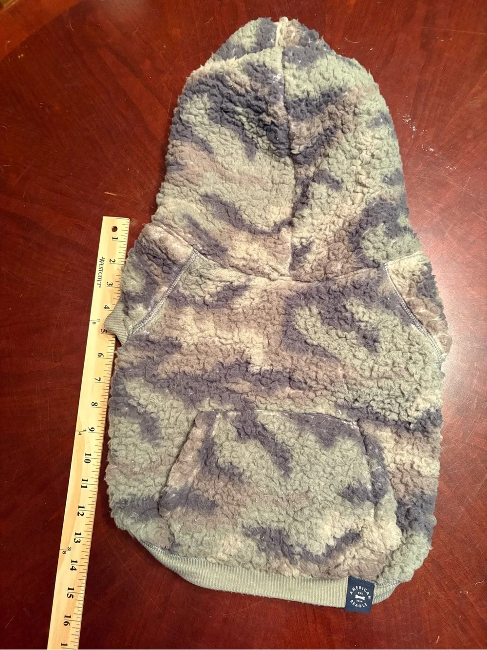 American Eagle Outfitters Plush Camo Sherpa Dog Hoodie